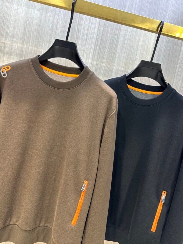 HRMS Crew Neck Jumper with Zip Detail