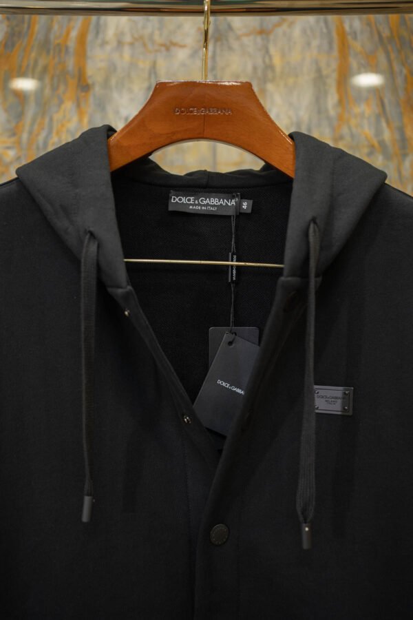 DG Hooded Button Jacket - Black