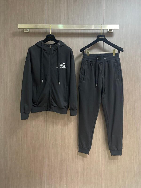 DG Printed Logo Zip Hoodie - Black