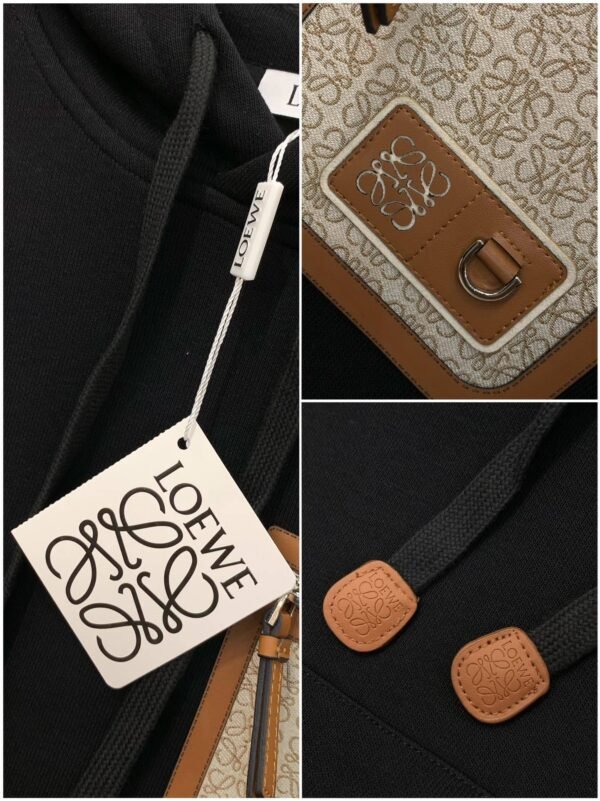 LWE Hooded Jumper with Zip Pocket Detail - Black