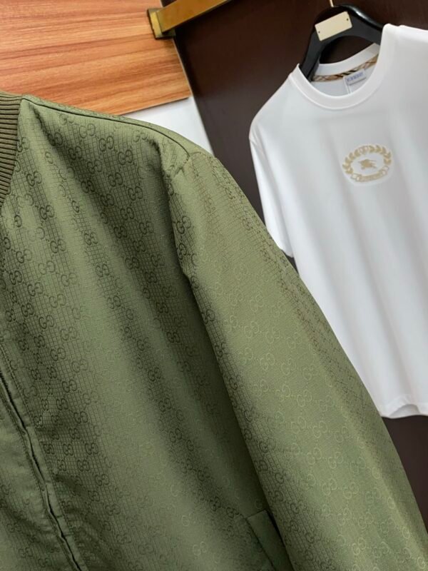 GCCI Monogram Zip Jacket - Olive Green