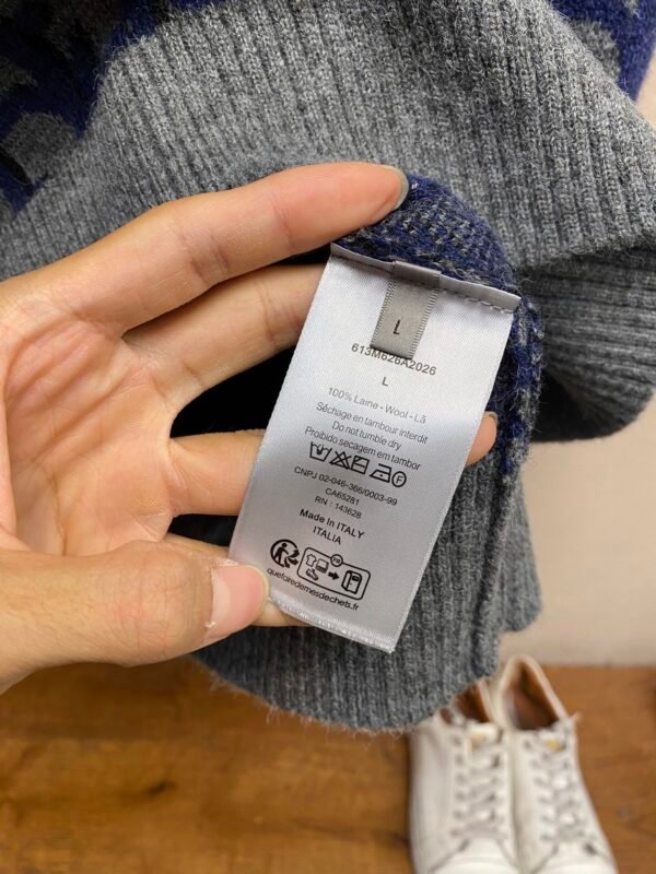 CD Knit Monogram Jumper – Grey & Navy