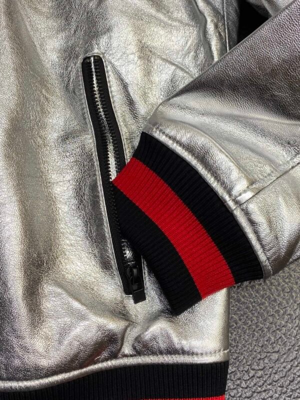 GCCI Metallic Silver Zip Jacket