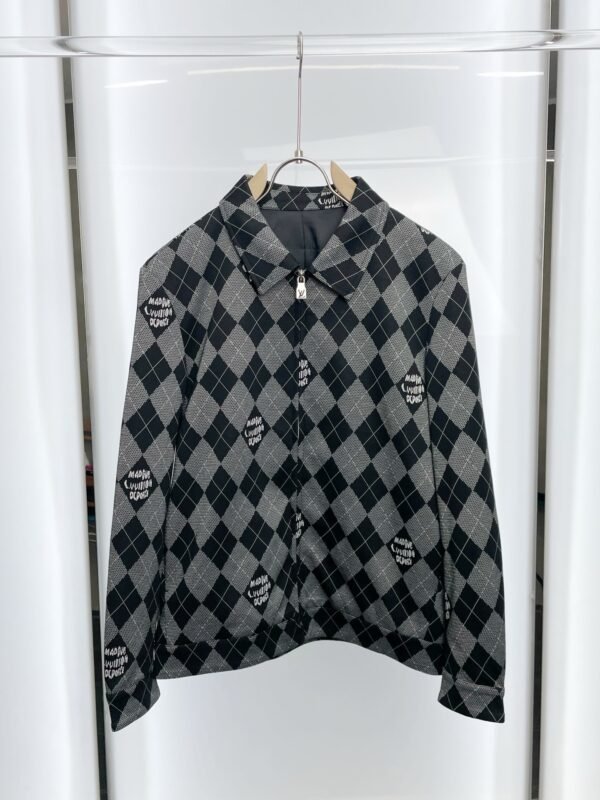 LVE Argyle Zip-Front Jacket