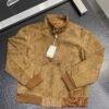 GCCI Monogram Zip Jacket - Camel Brown