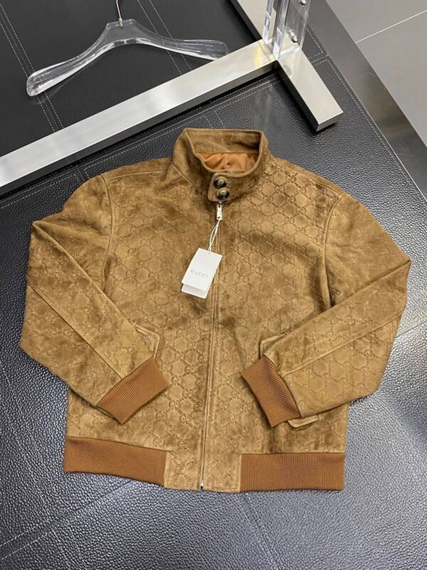 GCCI Monogram Zip Jacket - Camel Brown