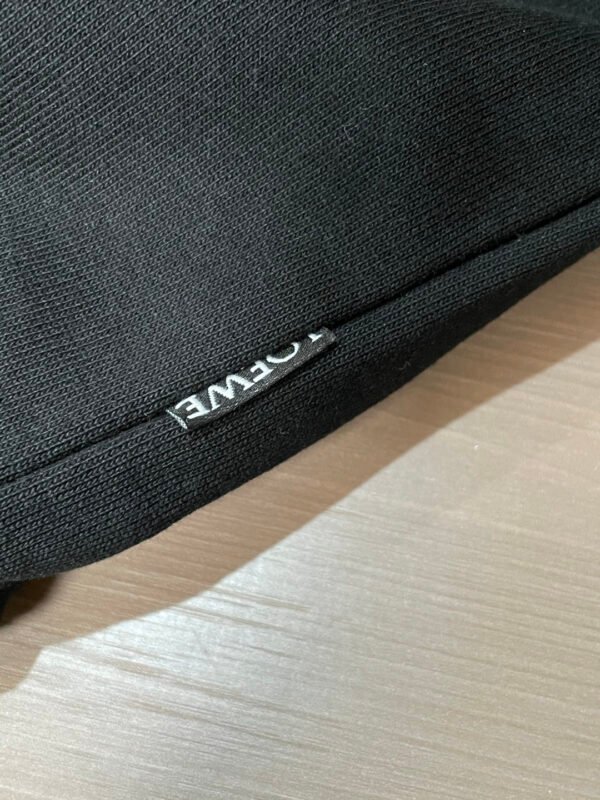 LWE Hooded Jumper with Embroidered Motif - Black