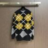 LVE Geometric Pattern Knit Jumper - Black & Yellow