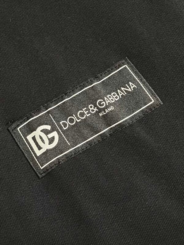 DG Logo Rib Collar Crew Neck Jumper - Black