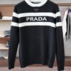 PRDA Crew Neck Jumper with Contrast Stripe Detail - Black