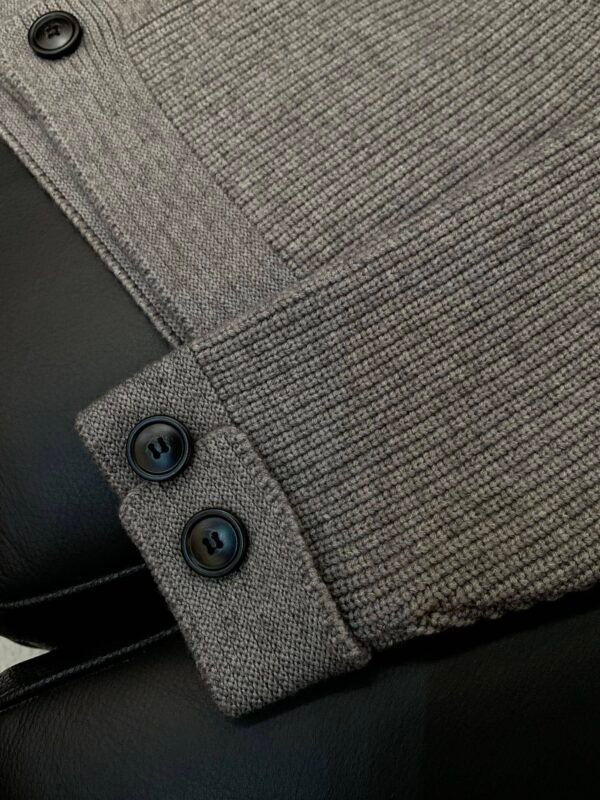 PRDA Button-Front knit Jacket - Grey