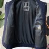 CD Monogram Jacket with Ribbed Trim - Navy
