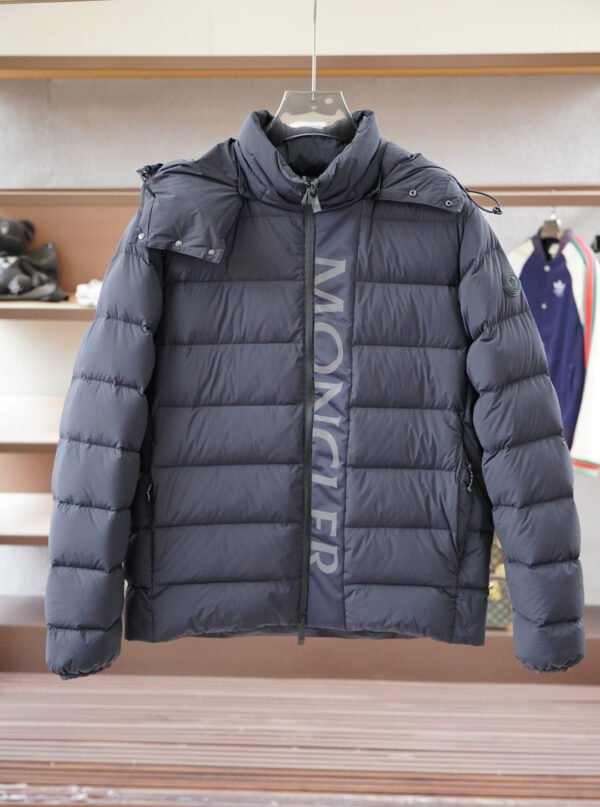 MNCLR Logo Zip Puffer Jacket - Grey