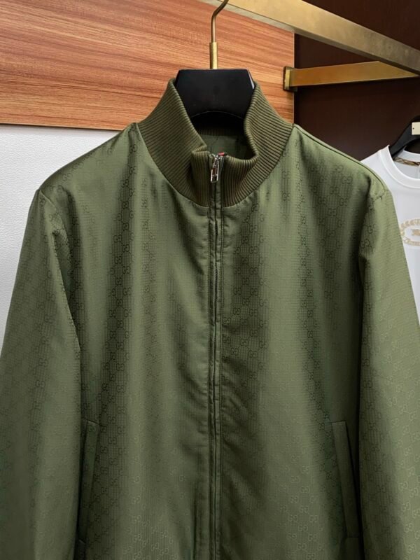 GCCI Monogram Zip Jacket - Olive Green