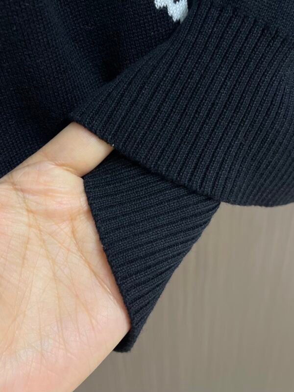 LVE Geometric Pattern Knit Jumper - Black & Yellow