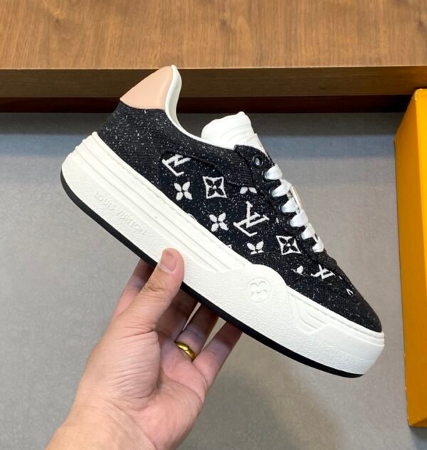 LVE Black Monogram Low-Top Trainers