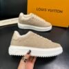 LVE Time-Out Monogram Suede Trainers – Beige
