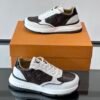 LVE Classic Trainers – Brown Monogram Canvas & White Leather