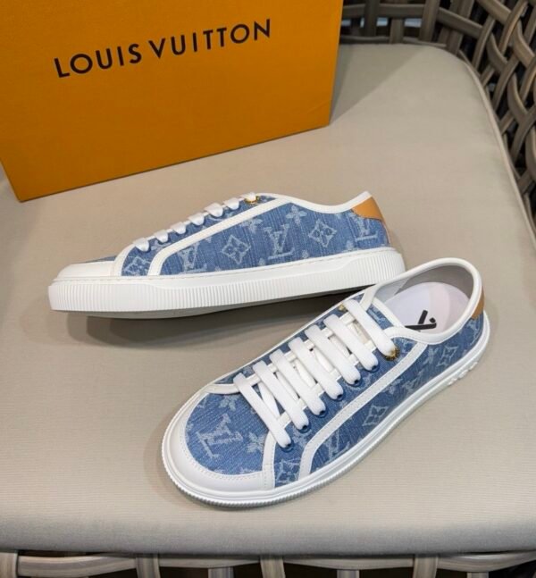 LVE Lagoon Trainers - Blue Monogram Denim Canvas