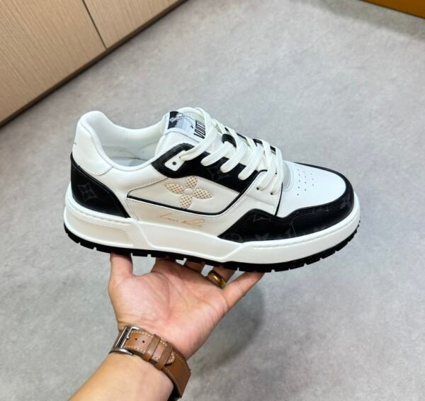 LVE White Black Casual Low Sneaker - Trainer Lines