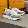 LVE White & Blue Low-Top Trainers