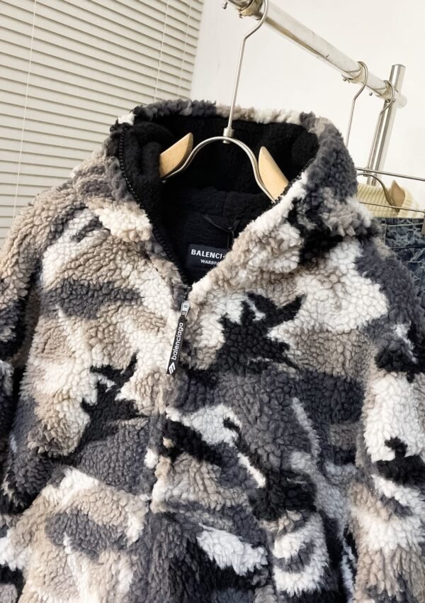 BLNCG Ski Zip-Up Fleece Hoodie - Grey Camouflage