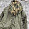 BLNCG Hooded Zip-Up Two-Layer Bomber Jacket - Olive Green