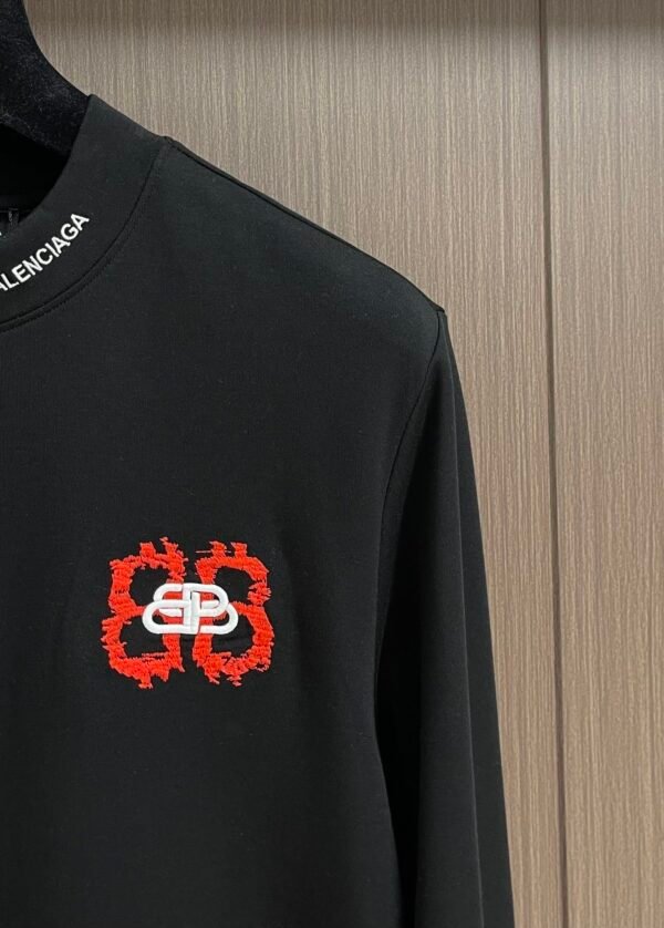 BLNCG Embroidered Logo Crew Neck Jumper - Black