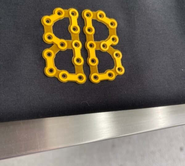 BLNCG Yellow Logo Print Long Sleeve Tee Jumper - Black