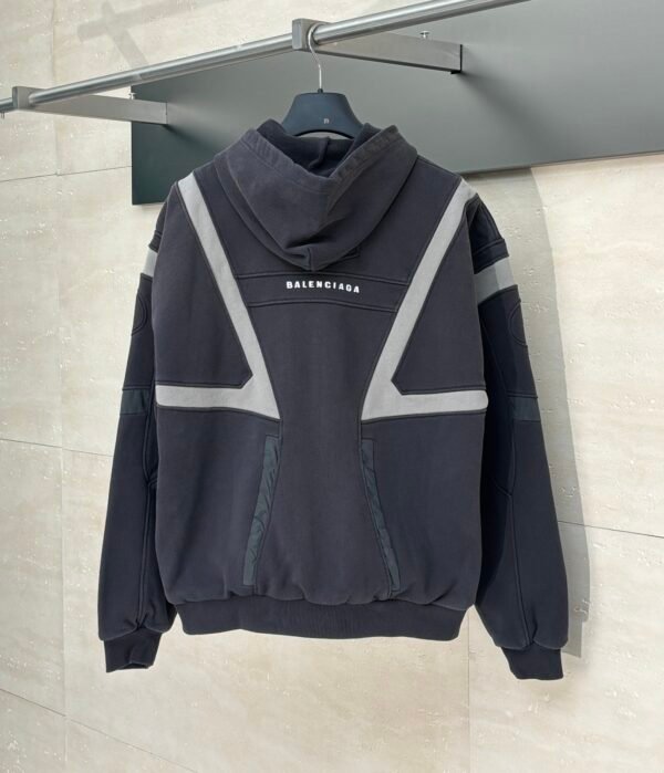 BLNCG Zip-Up Biker Hoodie - Grey