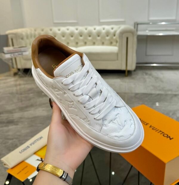 LVE White Brown Monogram Low Trainers