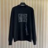 GVNCHY Textured Logo Knit Jumper – Black