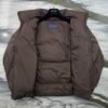 LVE Quilted Puffer Jacket with Structured Panel Design - Brown