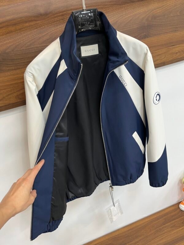 GCCI Zip-Up Jacket with Contrast Panel - Navy