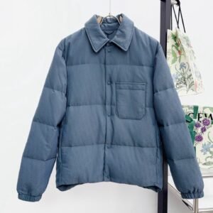 CD Monogram Quilted Jacket - Blue