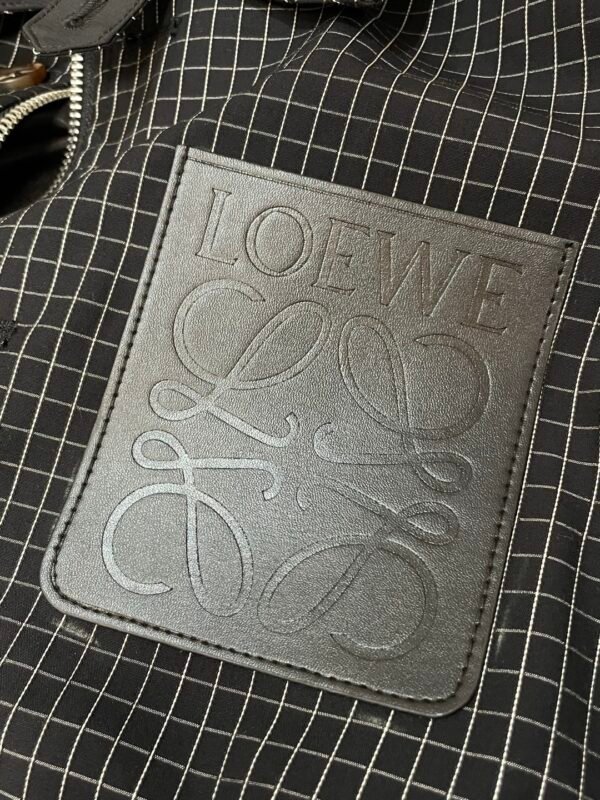 LWE Grid Pattern Zip Jacket - Black