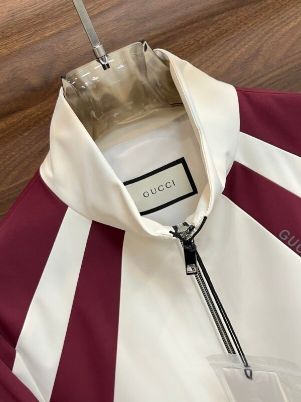 GCCI Zip-Up Jacket with Contrast Panel - Red