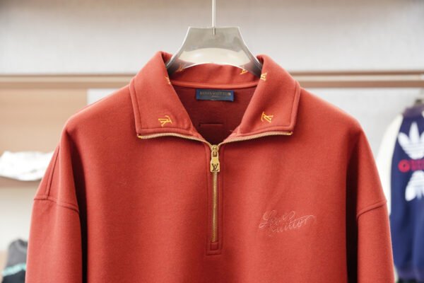 47158b9a LVE Quarter-Zip Jacket with Embroidered Detail