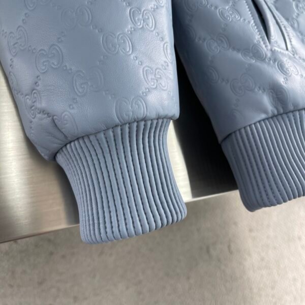 47bfb006 GCCI Embossed Monogram Zip Jacket - Light Blue