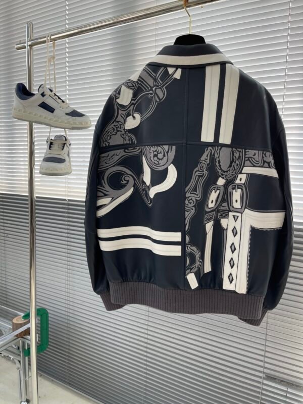 HRMS Contrast  Panel Zip Jacket -Black/White