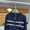 48be719f GCCI Stripe Zip-Up Hooded Jumper