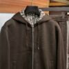 CD Hooded Zip-Up Jacket - Brown