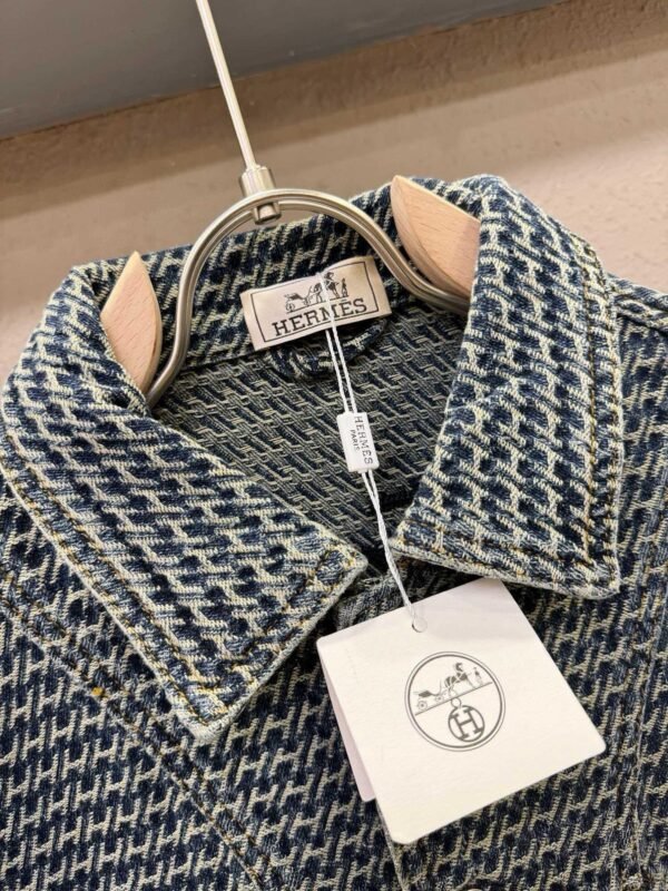 HRMS Button-Front Jacket with Logo Patch - Grey