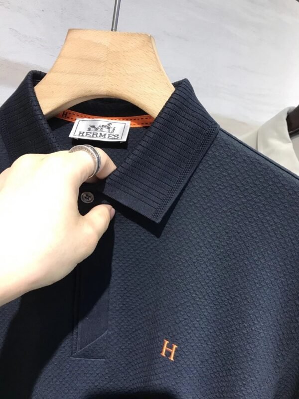 HRMS Collared Jumper with Embroidered Logo Detail - Black