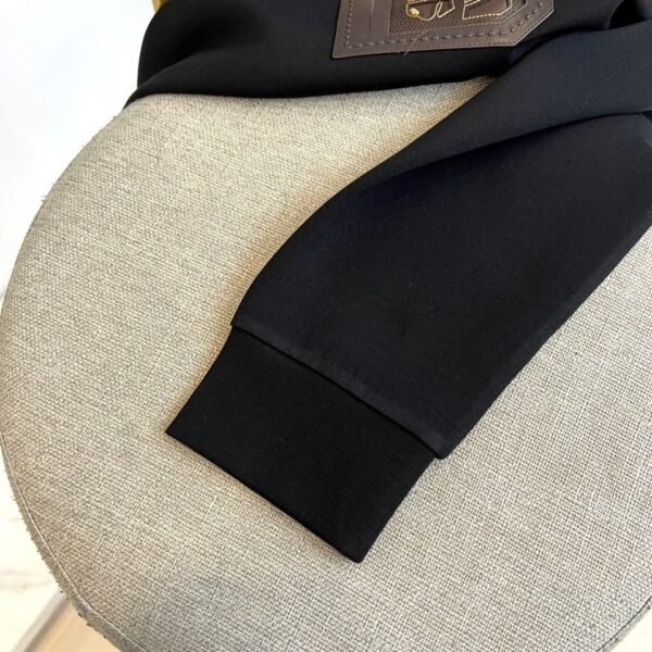 HRMS Crew Neck Jumper with Patch Detail - Black