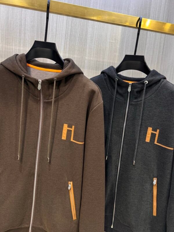 HRMS Zip-Through Hooded Jumper With Logo Detail