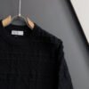 CD Textured Jacquard Crew Neck Jumper - Black