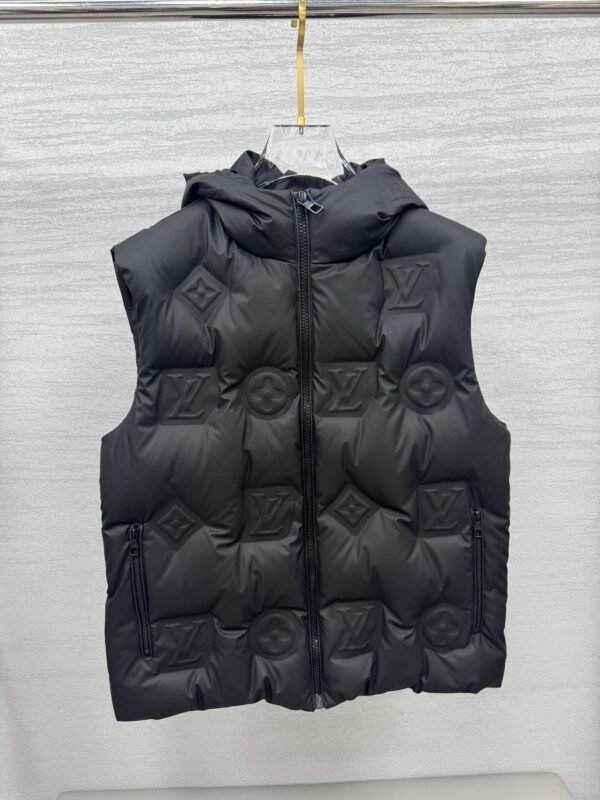 LVE Monogram Puffer Gilet - Black