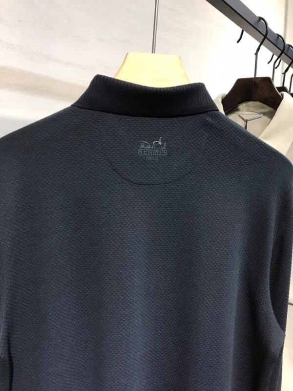 HRMS Collared Jumper with Embroidered Logo Detail - Black