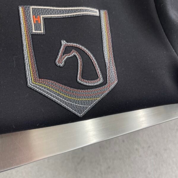 4d66d27a HRMS Appliqué Chest Patch Crew Neck Jumper - Black